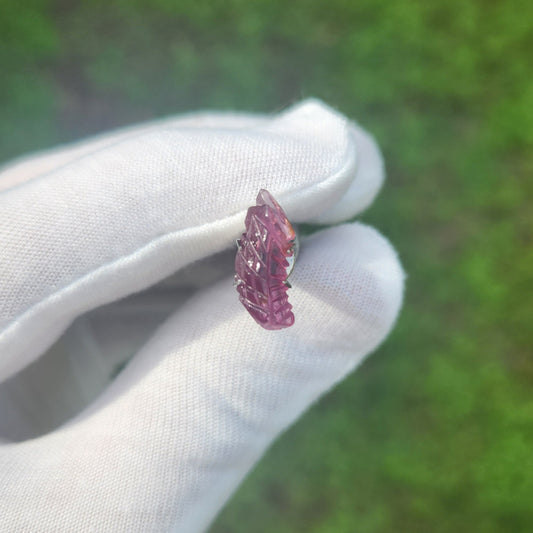 Rhodolite Garnet Gem Carving