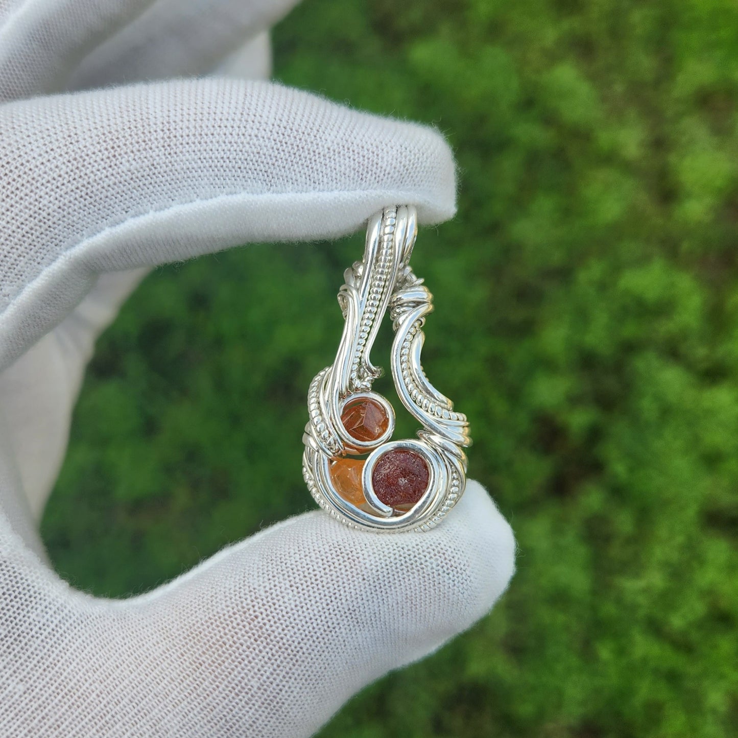 Hessonite Wire-Wrap