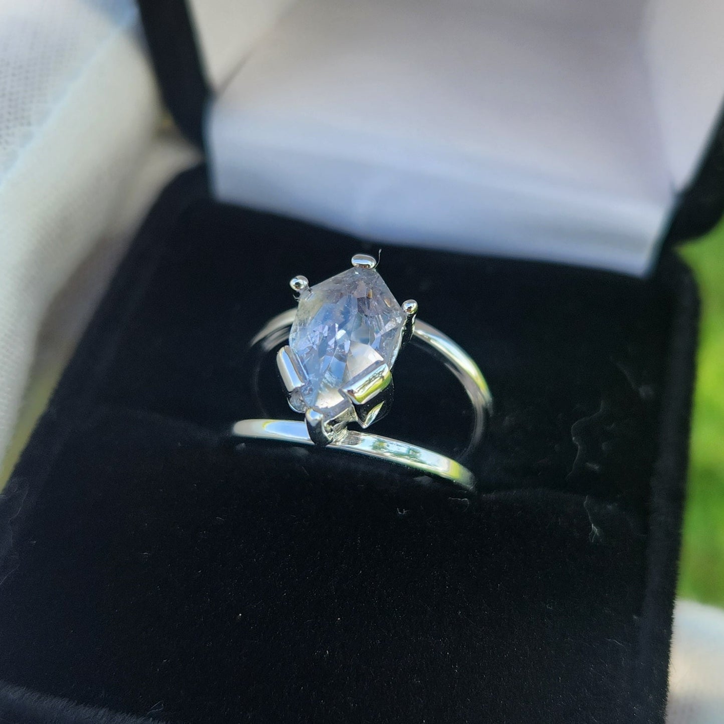 2.64ct Montanna Sapphire WG Engagement Ring