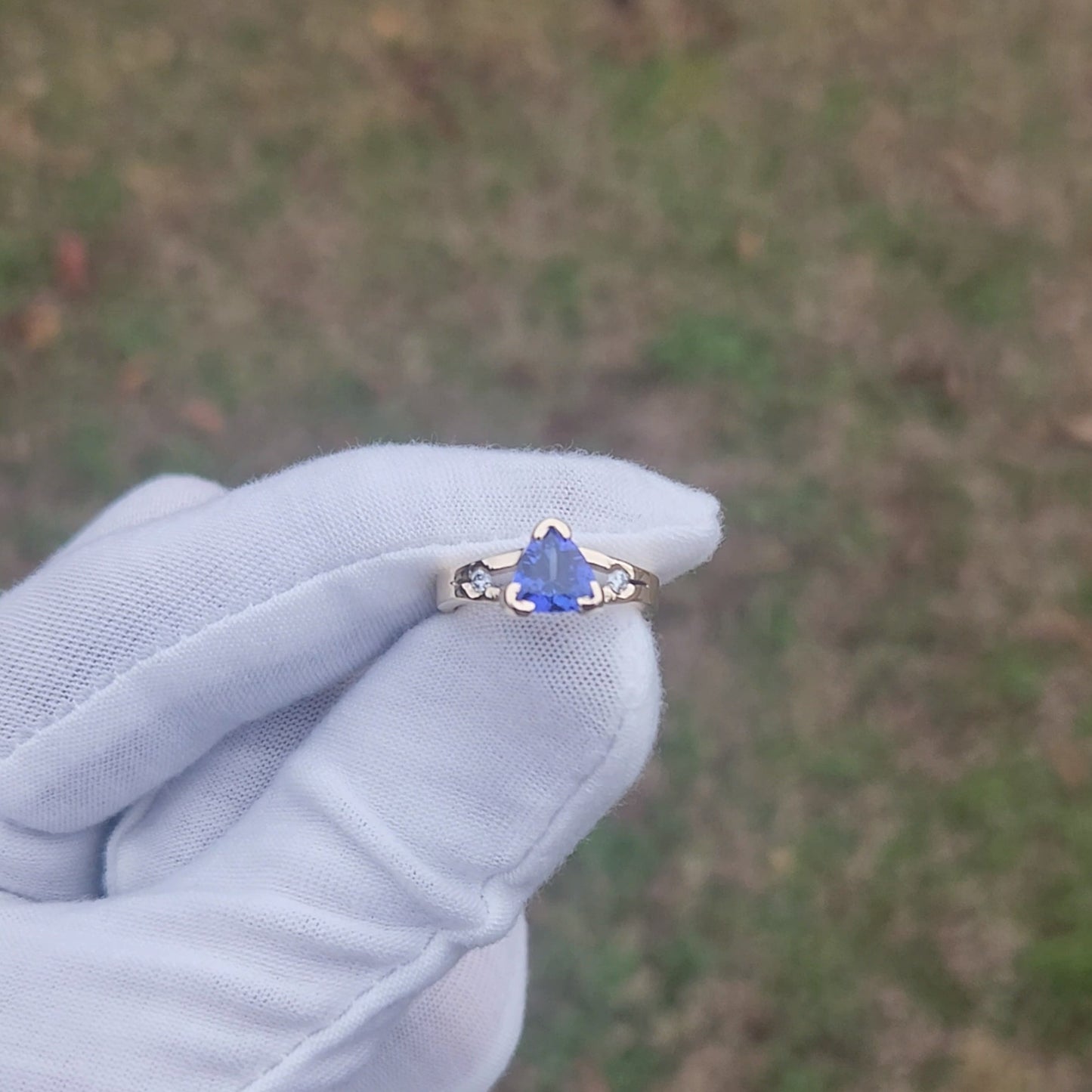 1.15ct Tanzanite YG Engagement Ring