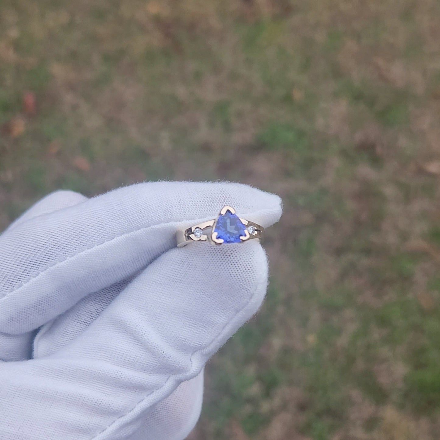 1.15ct Tanzanite YG Engagement Ring